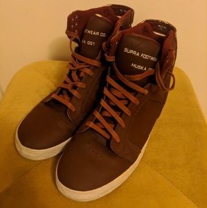 Burgundy/Maroon Supra High Boot Shoes Size 12